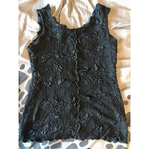 Haystacks Scoop Neck Tank with Lettuce Trim